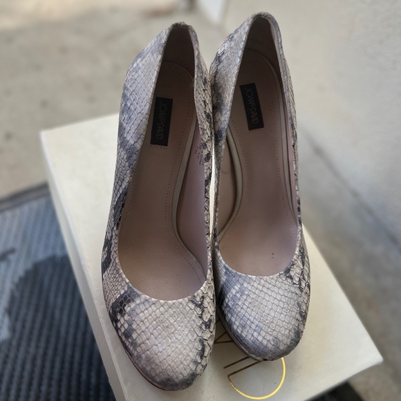 JOAN & DAVID Leather, High heels with Hidden Platform, size 7.5, M width - Picture 4 of 8